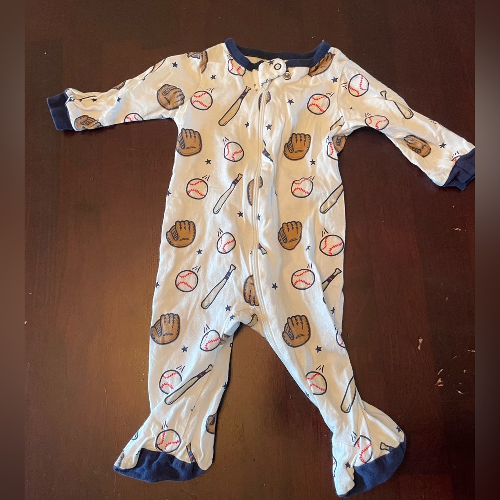 Gerber Baseball Print Kids Footie